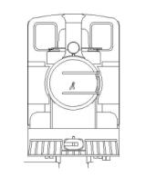 End elevation of 2-6-2T 'Lydia'