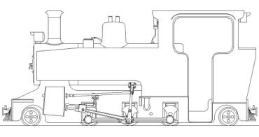 Side elevation of 2-6-2T 'Lydia'