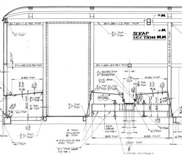 Detail of 15" gauge 'Premier Class' coach body fabrication